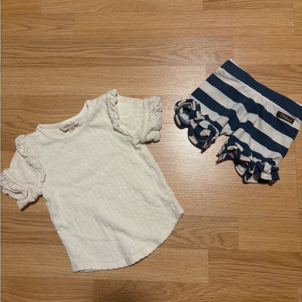 “Matilda Jane” 2pc set with Platinum shorties size 2